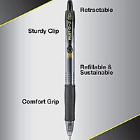 Pilot G2 Premium Gel Pens, Black Pens, Bold Point 1 mm, 12 Black 12 Count (Pack of 1)