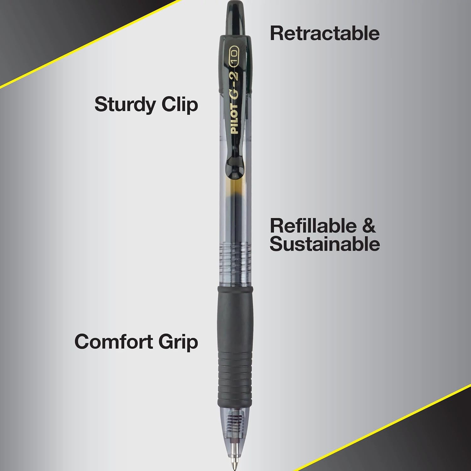 Pilot G2 Premium Gel Pens, Black Pens, Bold Point 1 mm, 12 Black 12 Count (Pack of 1)