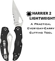 SPYDERCO Harrier 2 Lightweight Folding Pocket Knife with FRN Handle