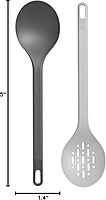 Hydro Flask Serving Spoons Set - Outdoor Kitchen Camping Dinnerware Silverware Birch Gray Grill