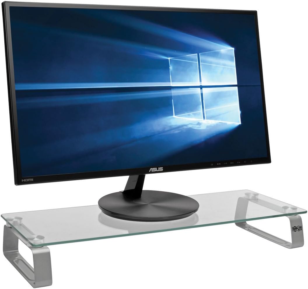 Tripp Lite Universal Monitor Riser Stand, Glass, Computer, Laptop, Printers 3" (MR2208G)