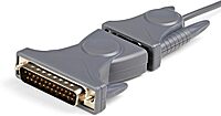 StarTech.com USB to Serial Adapter - 3 ft / 1m - with DB9 to DB25 Pin Adapter - Prolific PL-2303 - USB to RS232 Adapter Cable