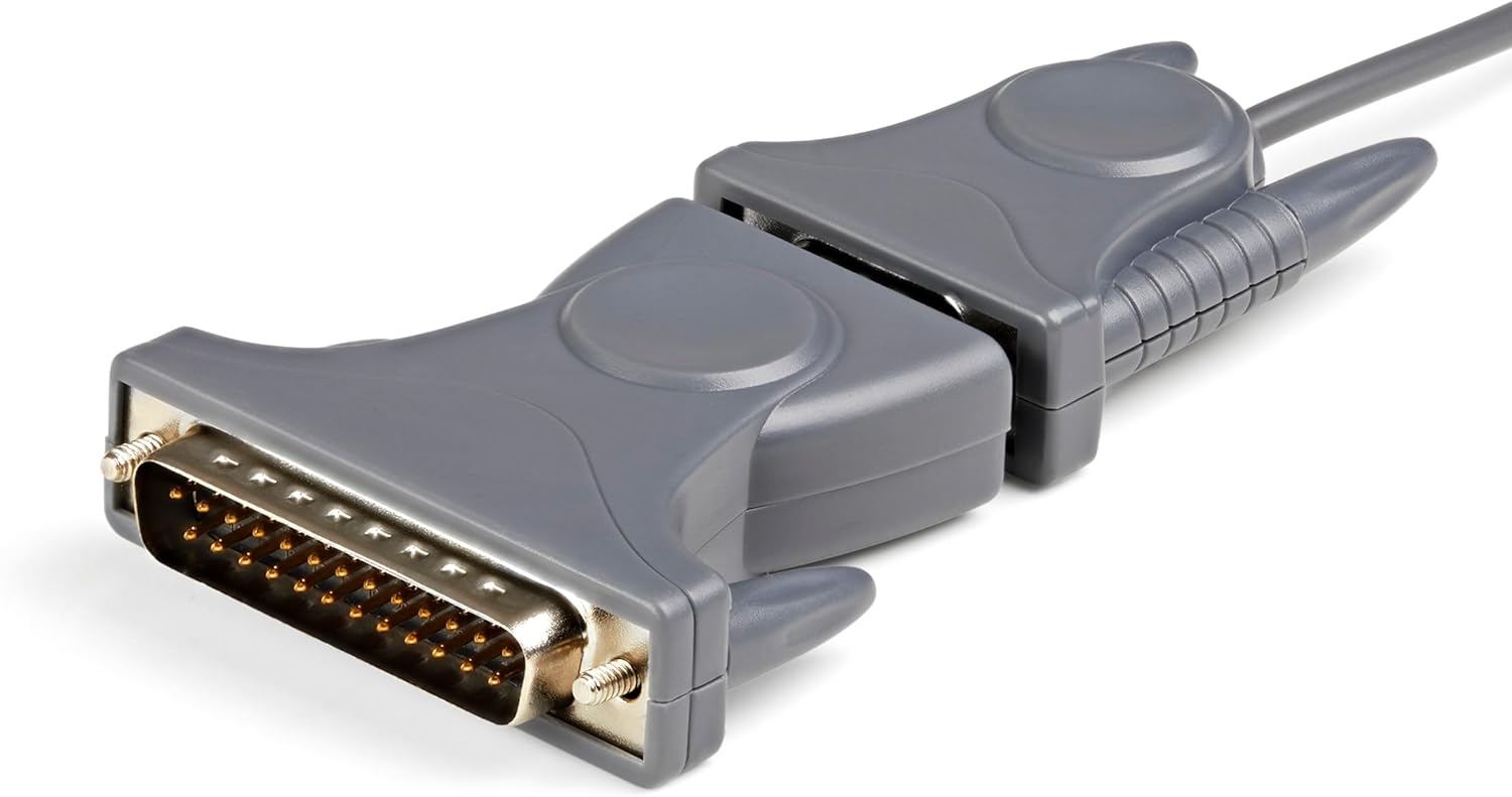 StarTech.com USB to Serial Adapter - 3 ft / 1m - with DB9 to DB25 Pin Adapter - Prolific PL-2303 - USB to RS232 Adapter Cable