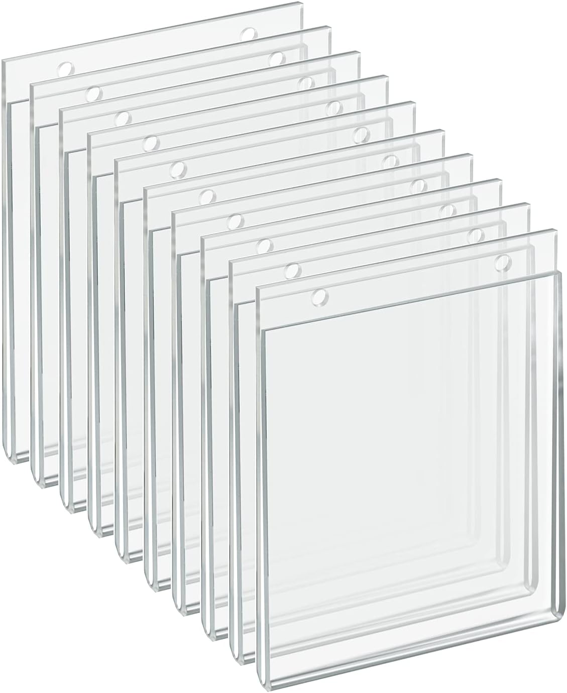AZAR DISPLAYS U-Frame Wall-Mount Acrylic Sign Holders, Clear, Pack Of 10