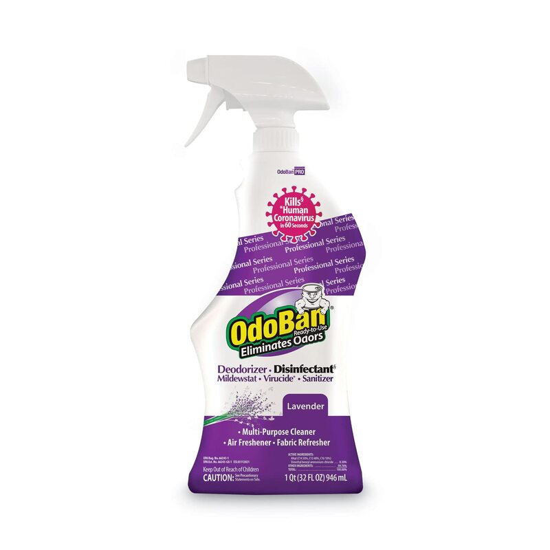 OdoBan Multi-Purpose Deodorizer & Disinfectant Spray, Lavender Scent, 32 Oz Bottle