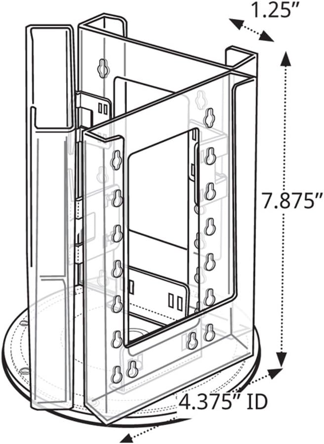 Azar Displays Revolving Acrylic Brochure Holder