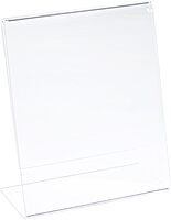 Azar Displays Acrylic L-Shaped Sign Holders, Clear - Pack of 10