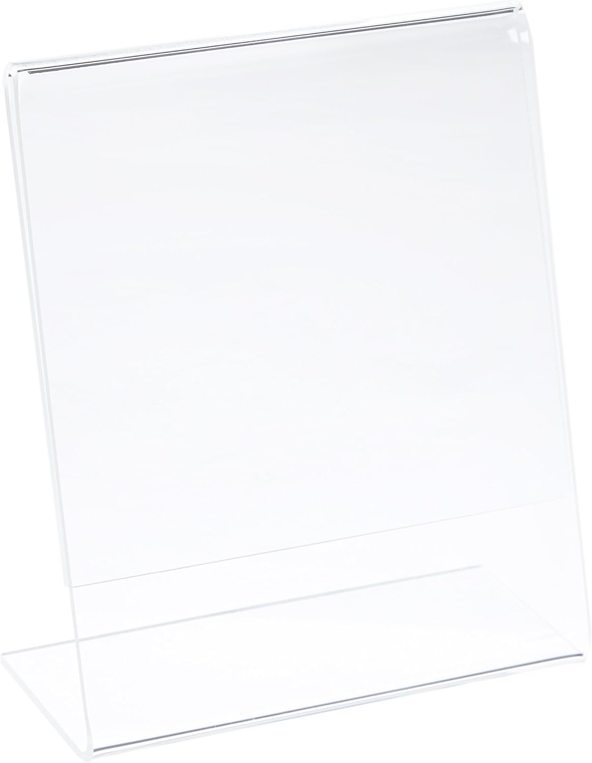 Azar Displays Acrylic L-Shaped Sign Holders, Clear - Pack of 10