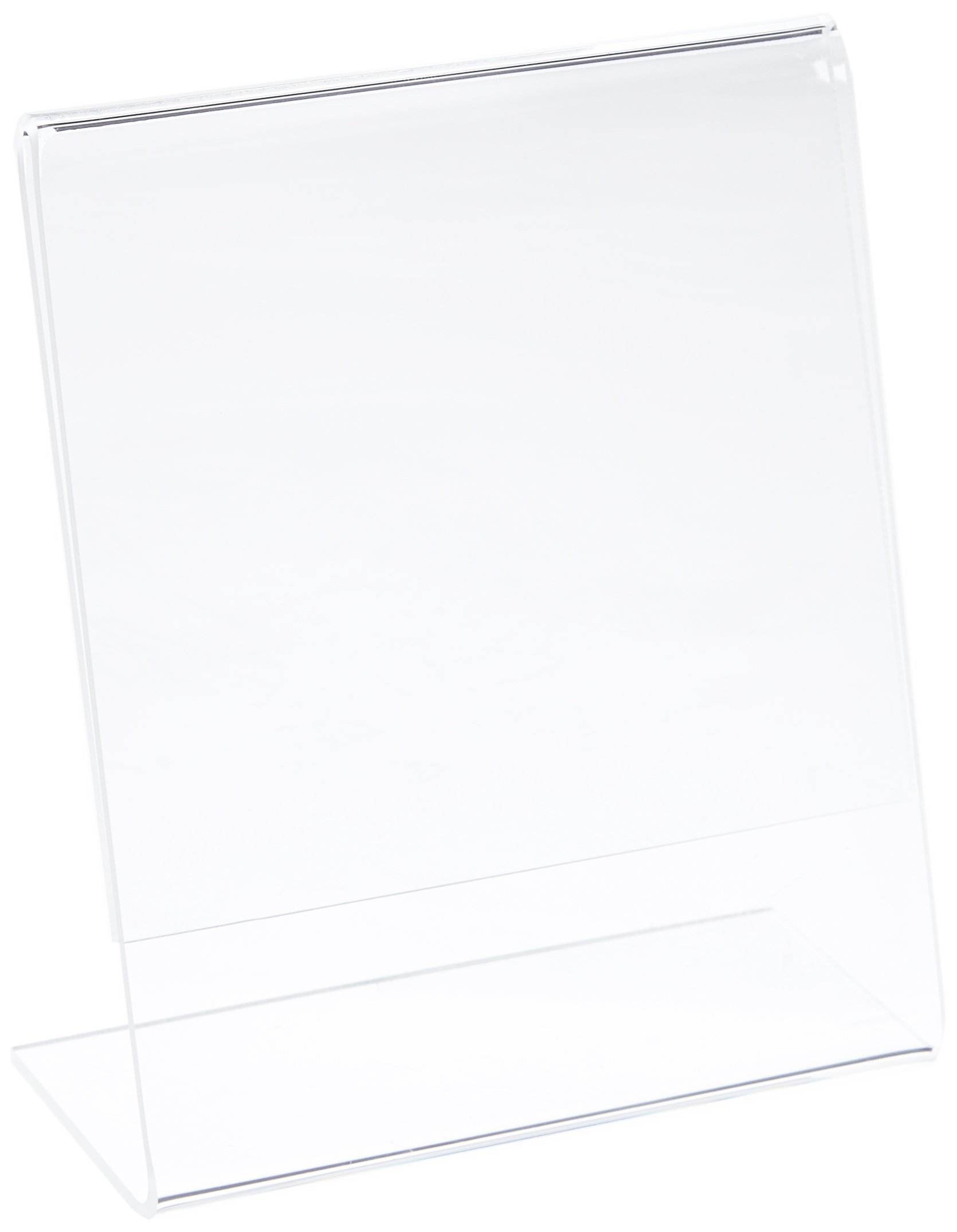 Azar Displays Acrylic L-Shaped Sign Holders, Clear - Pack of 10