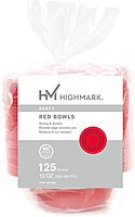 Highmark® Plastic Bowls, 12 oz, Red, Pack Of 125