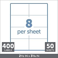 Office Depot Brand Adhesive Name Badges, 2-1/3in x 3-3/8in, White, Pack Of 400