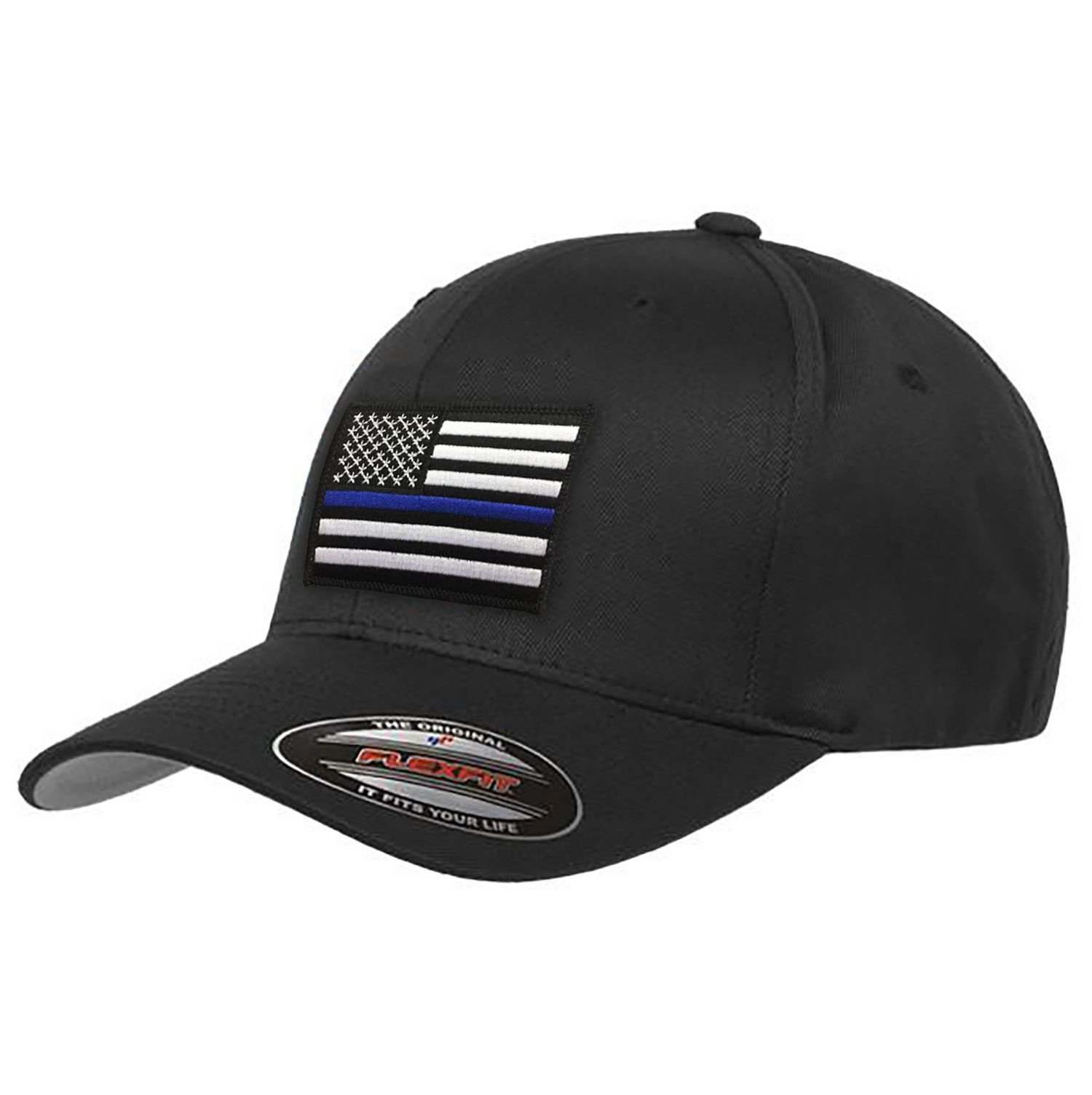 THIN BLUE LINE USA Flexfit American Flag Baseball Cap