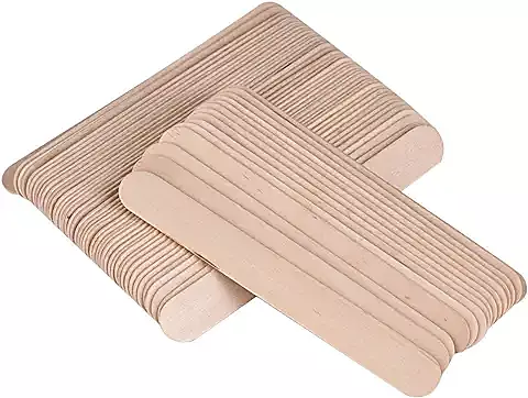 Depresores de lengua desechables estériles de madera, 100 unidades, espátulas higiénicas para uso dental, depilación y artículos de tocador