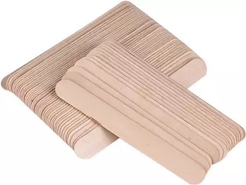 Depresores de lengua desechables estériles de madera, 100 unidades, espátulas higiénicas para uso dental, depilación y artículos de tocador