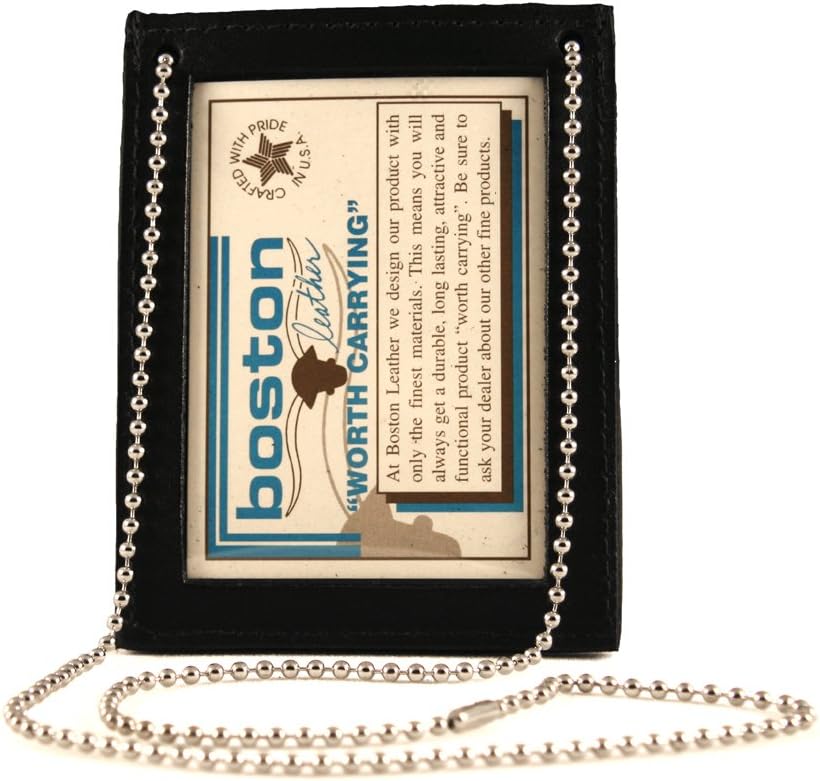 Boston Leather Neck, Pocket, Belt ID and Badge Holder - 5845NPB-1
