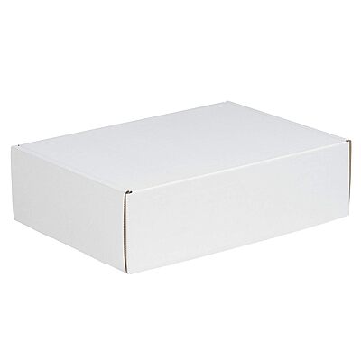 Aviditi White Deluxe Literature Mailing Boxes, 24" x 18" x 6", Pack of 25, Crush-Proof, for Shipping, Mailing and Storing, Oyster White