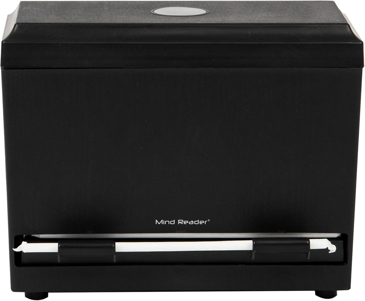 Mind Reader Straw/Pencil Dispenser, Plastic, Black