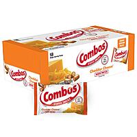 COMBOS Cheddar Cheese and Pretzels Snack Bags 1.8 Ounce, Pack of 18, Baked Pretzel and Cheese Snacks COMBOS Bulk Box Cheddar