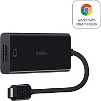 Belkin USB-C to HDMI Adapter, Chromebook Certified - 4K @ 60Hz Video Output, HDMI to USB-C Converter, USB Type-C to HDMI Adapter for MacBook, iPad Pro, and Other USB-C Devices - Black
