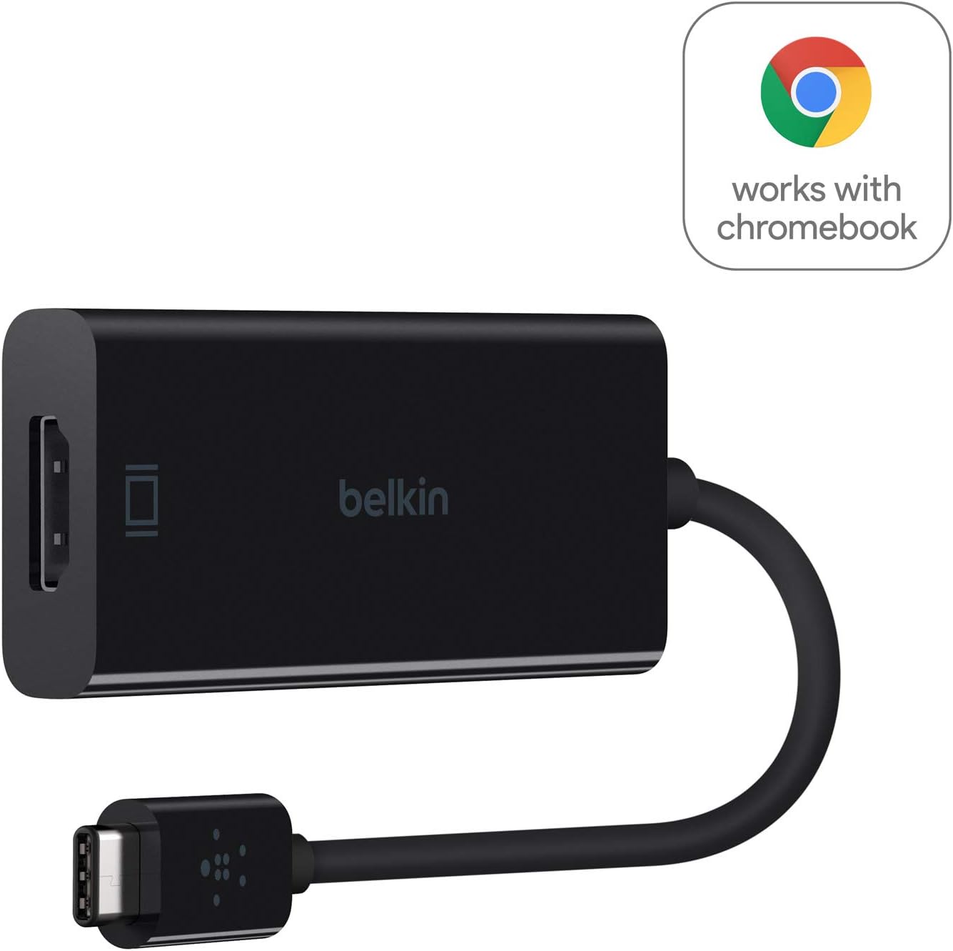 Belkin USB-C to HDMI Adapter, Chromebook Certified - 4K @ 60Hz Video Output, HDMI to USB-C Converter