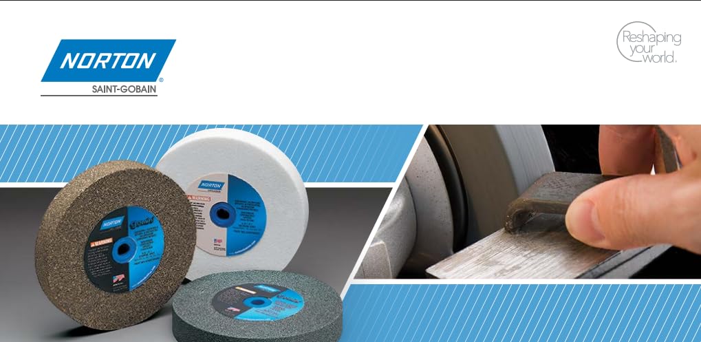 Norton Grinding Wheel, Premium Bench and Pedestal Aluminum Oxide Bench Grinder Wheel, Fine Grit 6 Inch Grinding Wheel