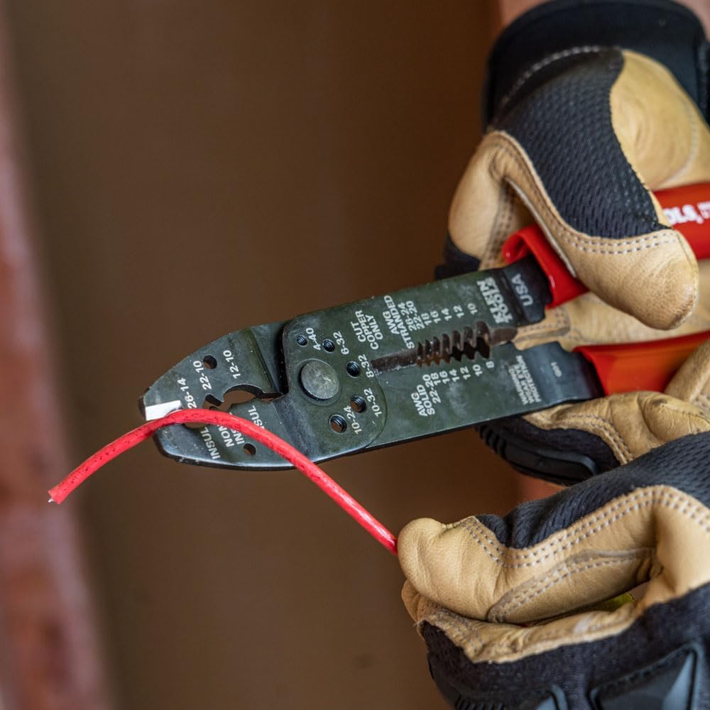 Klein Tools 1001 Multi Tool, Made in USA, Wire Stripper / Wire Cutter / Crimper for 8-22 AWG