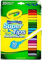 Crayola Washable Markers, Super Tip, Assorted Colors, Box Of 20