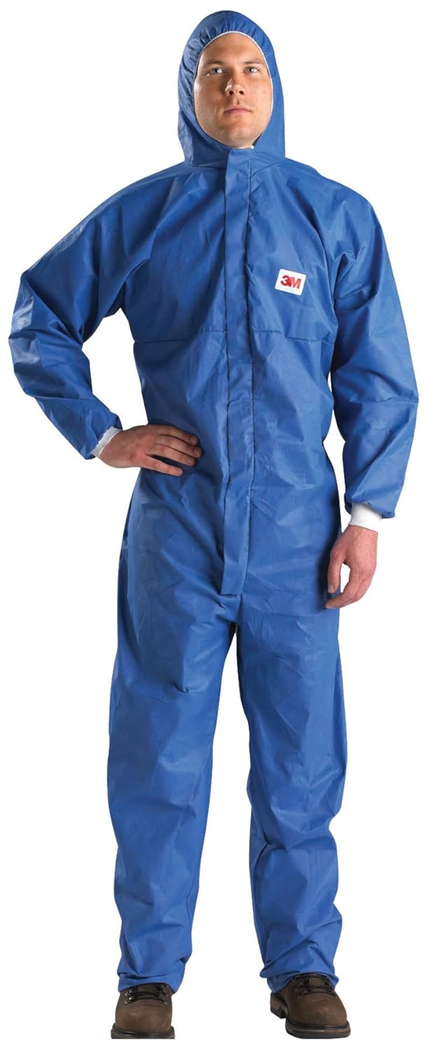 3M Protective Disposable Coveralls, Bulk Pack of 25, Hooded, Secondary Flame Spread-Resistant Treatment, SMS Based