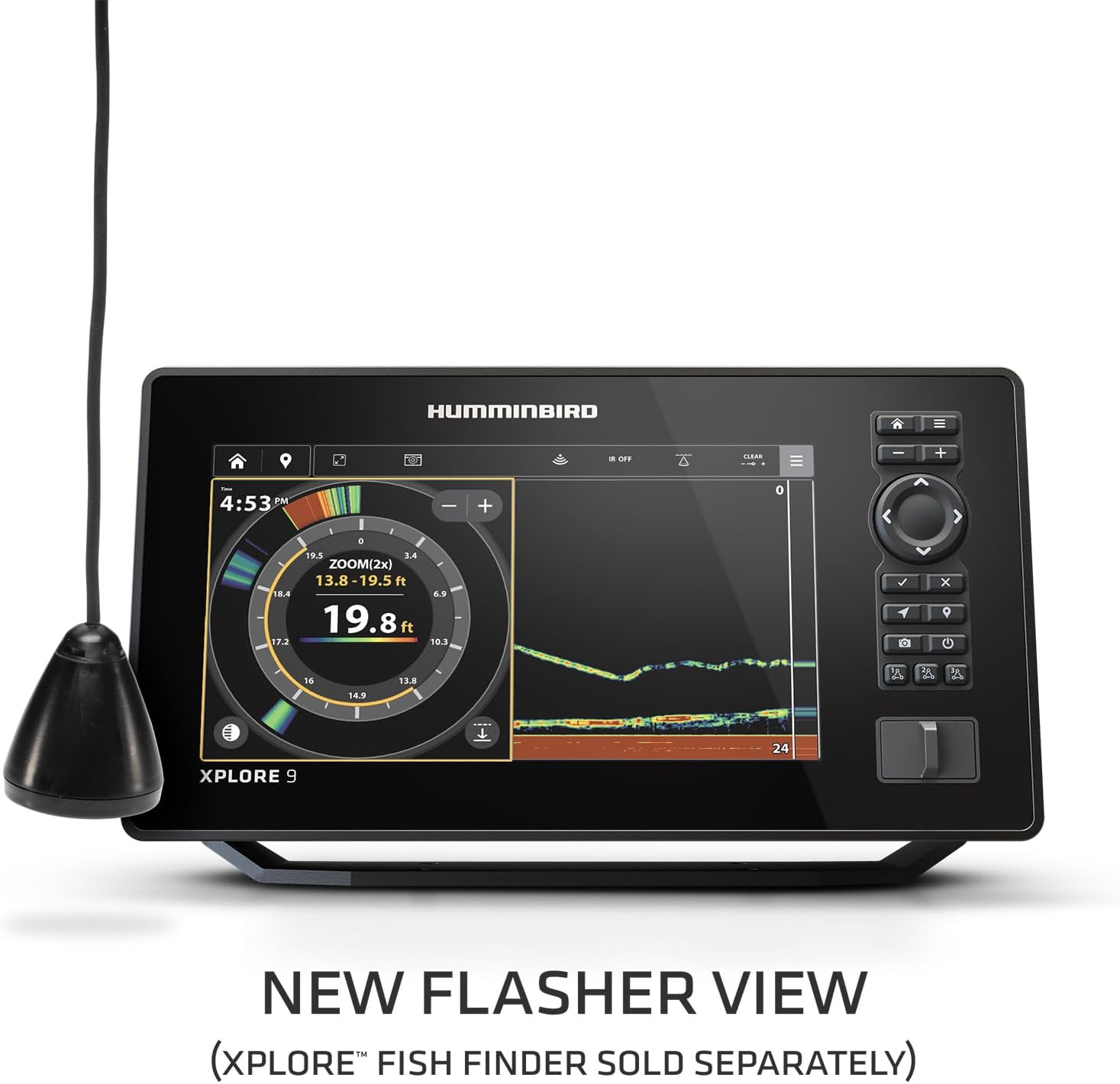 Humminbird XPLORE Ice Transducer with Dual Spectrum Chirp 2D Sonar