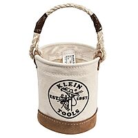 Klein Tools 5104MINI Mini Tool Bucket, All-Purpose Tool Bucket with Leather-Bottom