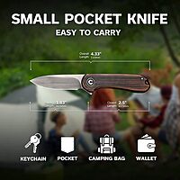 CIVIVI Mini Elementum Flipper Pocket Knife with 1.83" 14C28N Blade