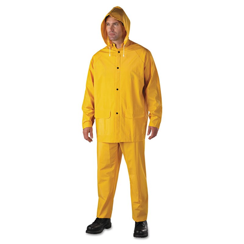 Anchor 35 Mil 3 Piece Rain Suit Pvc/Polyester - 1 Each
