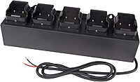 Nightstick 5568-CHGRDC5 5-Bank Charger-Rechargeable Intrant Angle Lights (12-24V Dc Power), One Size, Black