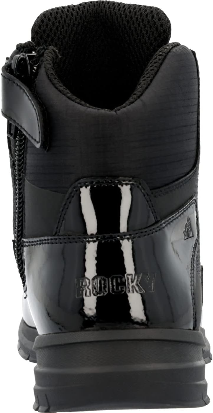 ROCKY Cadet 6" Black Side Zip Public Service Boot