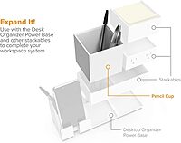 Bostitch Office Konnect Pencil Cup Desk Organizer, Pen Cup, White (Pack of 2) White 1 Count (Pack of 2) Pencil Cup