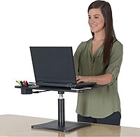 Victor DC240B High Rise Collection Adjustable Laptop Stand/Platform with Storage Cup, Black