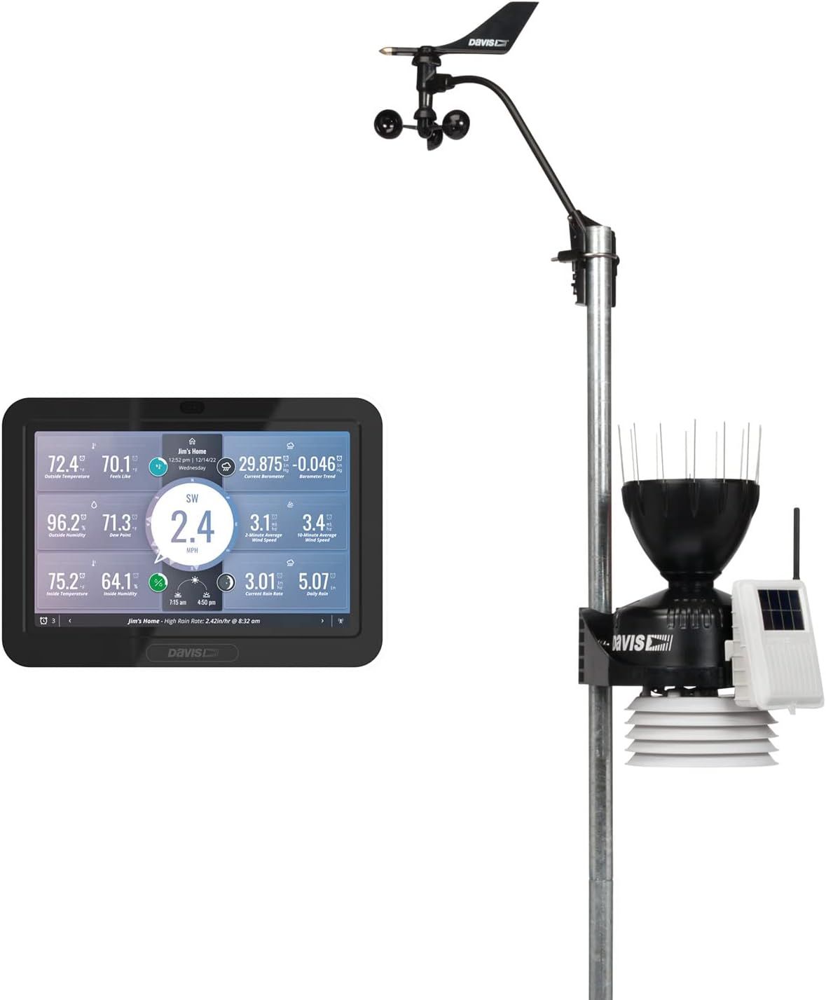 Davis Vantage Pro2 Wireless Weather Station w/WeatherLink Console & Standard Radiation Shield