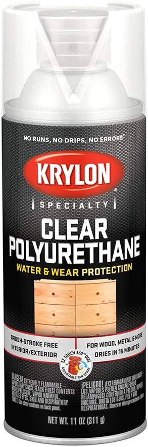 KRYLON Clear Polyurethane Spray Protective Varnish