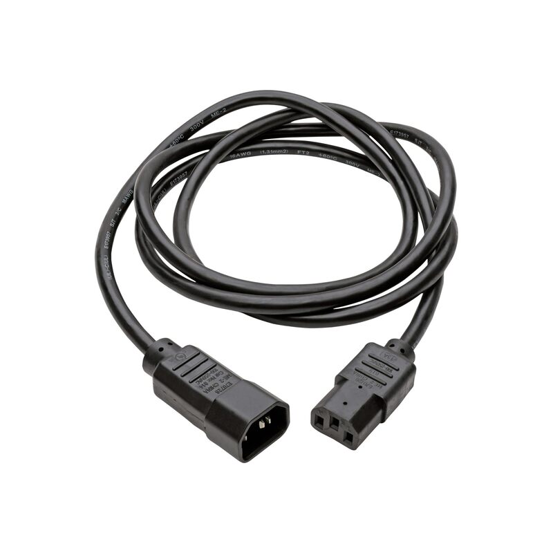 Tripp Lite Standard Computer Power Extension Cord (IEC-320-C14 to IEC-320-C13) 18 AWG 10A