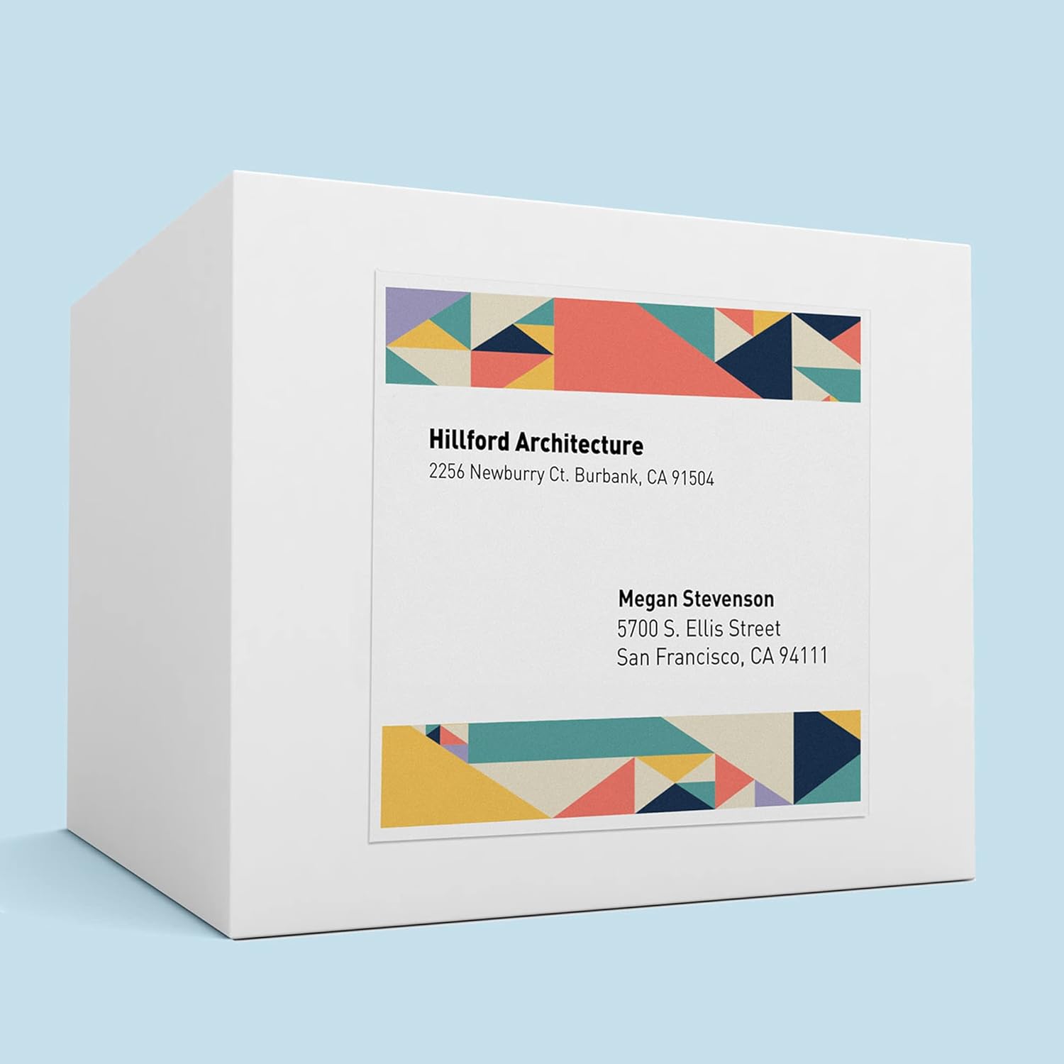 Avery Matte White Square Labels, Sure Feed Technology, 8" x 8"