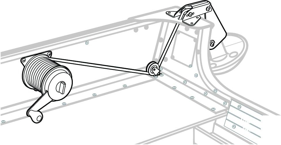 Attwood 13710-4 Anchor Lift System, Lifts and Drops Anchor, Heavy-Gauge Steel, Self-Lubricating Nylon Wheels