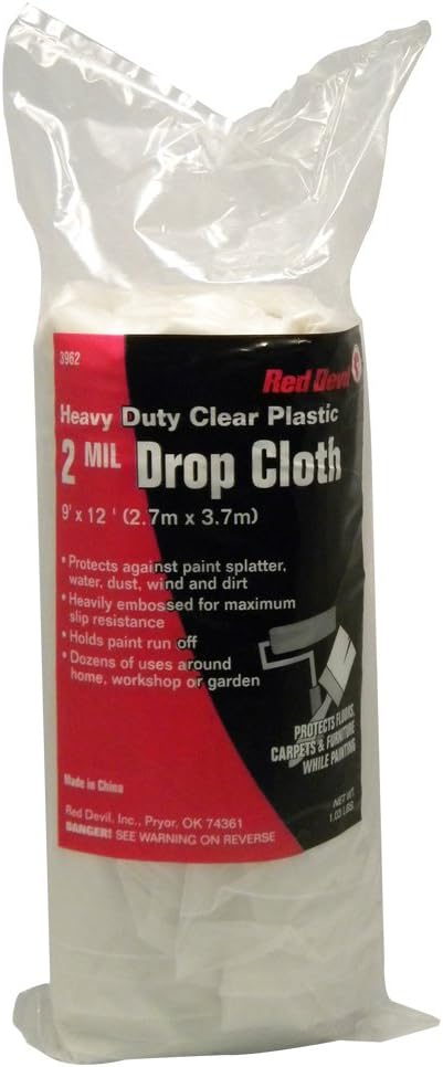 Red Devil 3962 2 Mil Plastic Drop Cloth