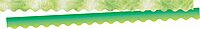 BARKER CREEK Double-Sided Scalloped Border, Lime Tie-Dye and Ombré, for Bulletin Boards, Reception Areas, Halls, Break Rooms, Office, School, Home Learning Decor, 2.25” x 39’ (939)