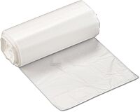 Integrated Bagging Systems High-Density 0.24-mil Can Liners, 18in x 17in, 4 Gallons, Clear, 50 Liners Per Roll, 40 Rolls Per Case