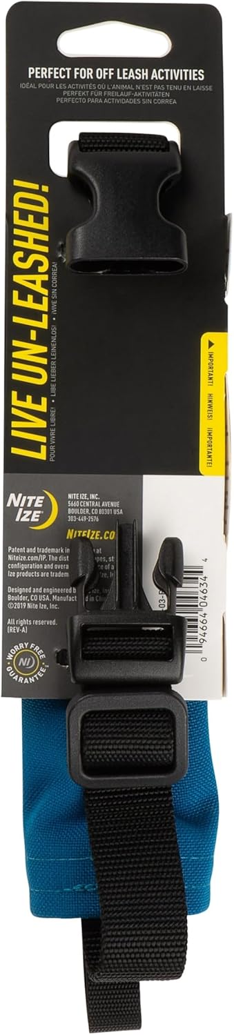 Nite Ize RadDog All-in-One Collar and Leash - Heavy-Duty Built-In 36-inch Retractable Leash