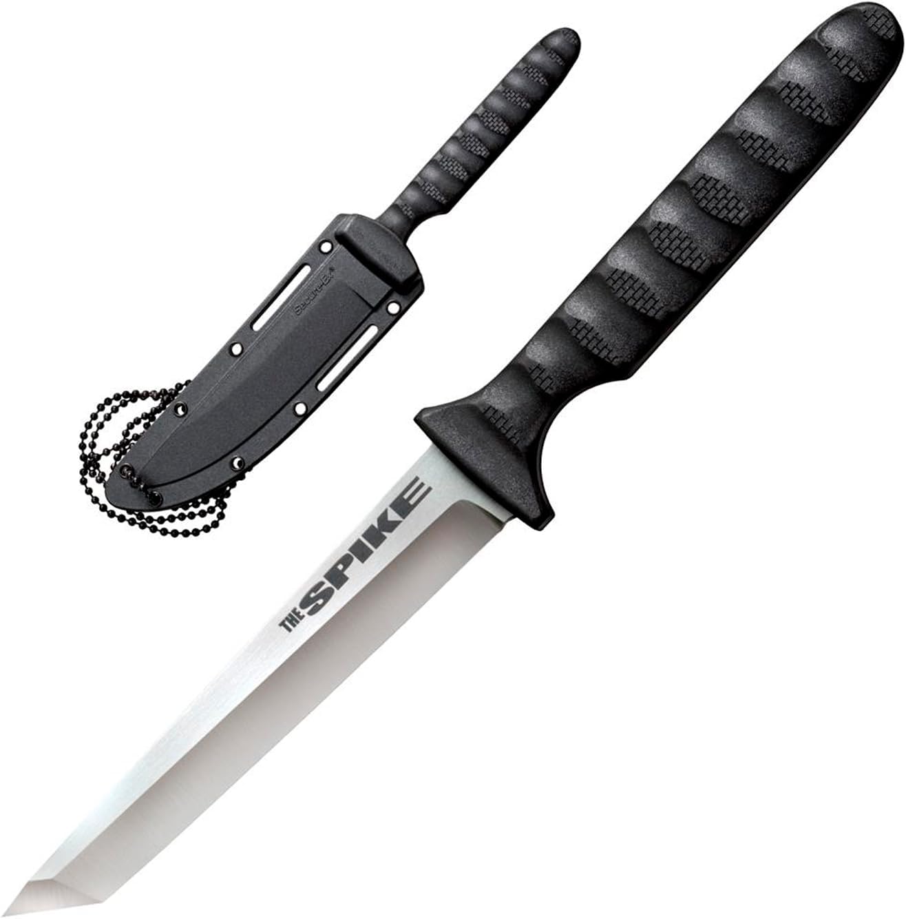 COLD STEEL Tanto Spike Durable Lightweight German 4116 Stainless Steel 4" Fixed Blade Tactical Outdoor Hunting Neck Knife