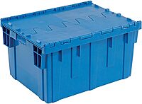 Monoflo International Contenedor de distribución con Tapa abatible 28 – 1/8 X 20 Azul – 3/4 X 15 – 5/8