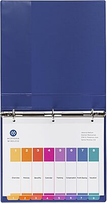 Avery Ready Index Dividers for 3 Ring Binders, Letter-Size, Multicolor, Printable Table of Contents