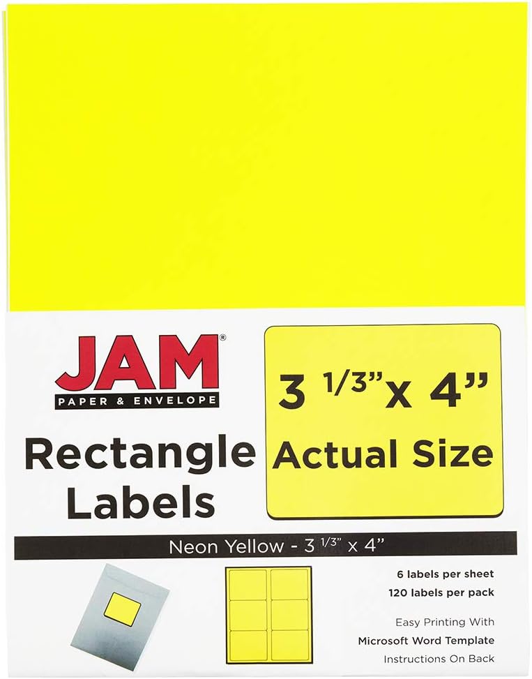JAM PAPER Mailing Address Labels - Self-Adhesive Rectangular