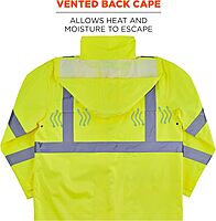 Ergodyne GloWear 8366 Lightweight Type R Class 3 High-Visibility Rain Jacket